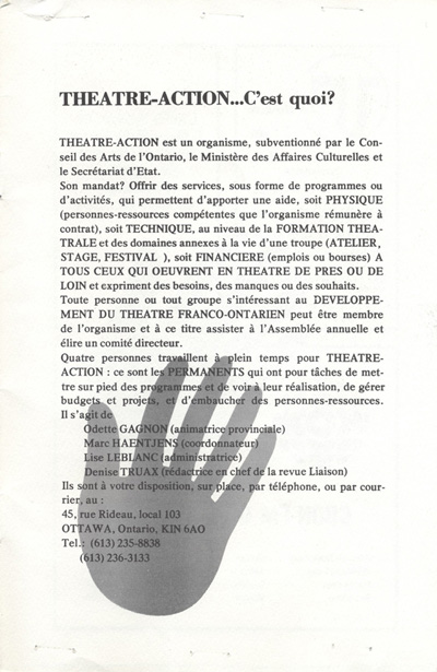 Programme de l'&eacute;v&eacute;nement 12 spectacles communautaires